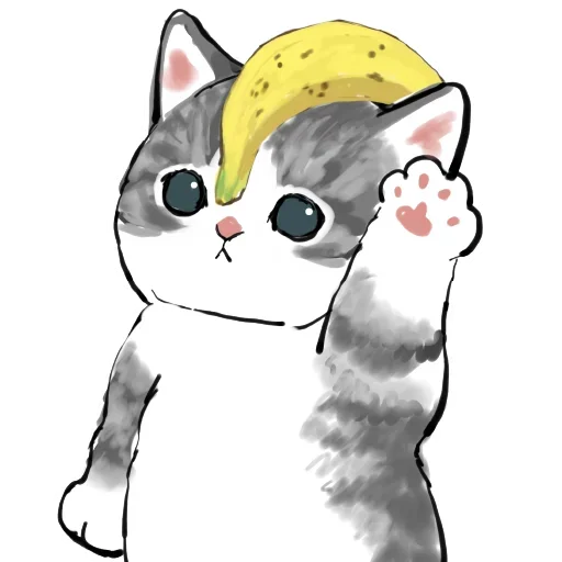 Коты mofu_sand  stiker 🍌