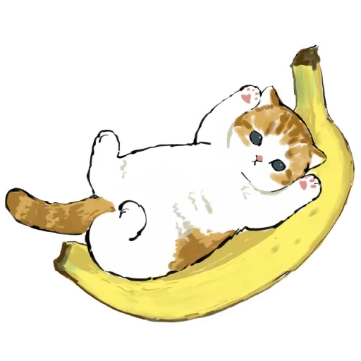 Коты mofu_sand  emoji 🍌