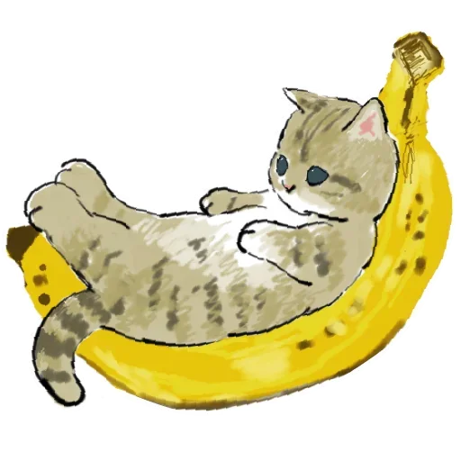 Коты mofu_sand  emoji 🍌