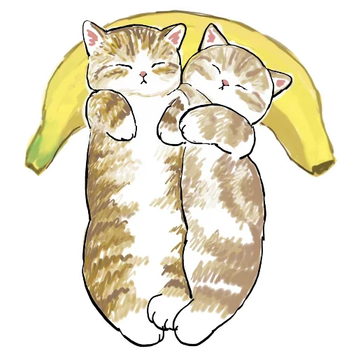 Коты mofu_sand sticker 🍌
