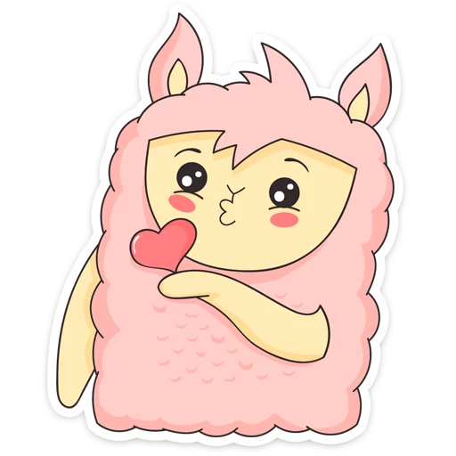 Telegram Sticker «Лама Молли» 