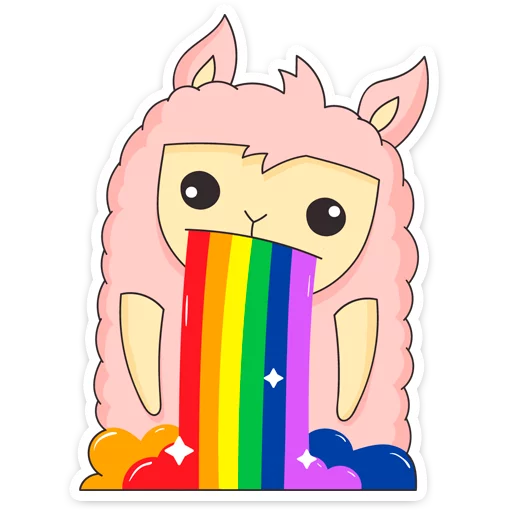 Telegram Sticker «Лама Молли» 