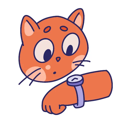 Telegram Sticker «MOM The Cat» ⏰