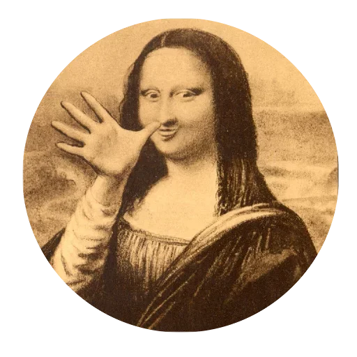 Telegram stikerlari Мона Лиза