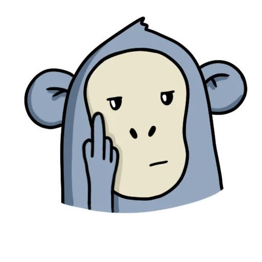 Обезьянка Mono emoji 🖕