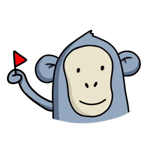 Telegram Sticker «Обезьянка Mono» 🚩