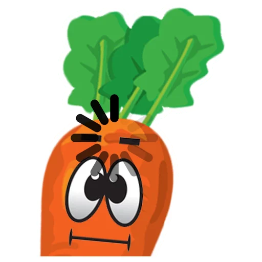 Telegram Sticker «Морковь Сеня» 🤔