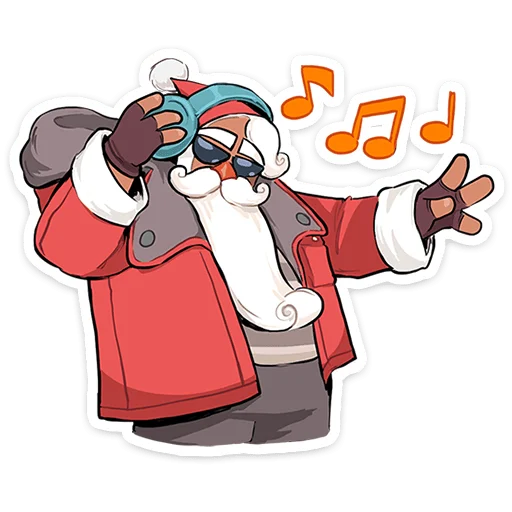 Стікер Telegram «Дед Мороз и Снегурочка» 🎶