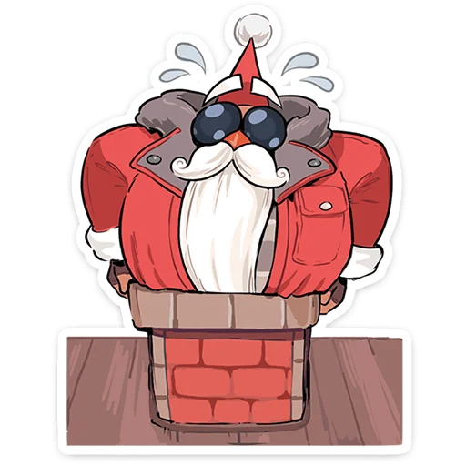 Telegram stiker «Дед Мороз и Снегурочка» 😎