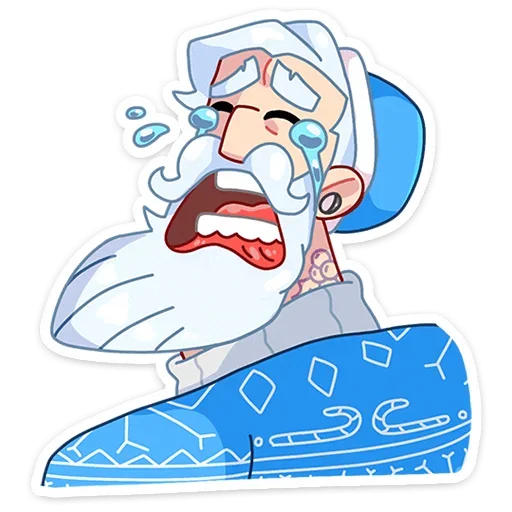 Telegram Sticker «Мистер Мороз» 😭
