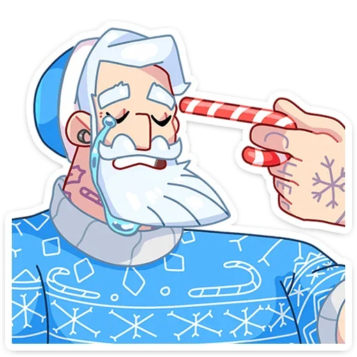 Telegram Sticker «Мистер Мороз» 😭