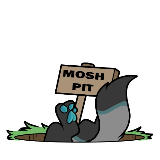 Telegram Sticker «Mosh» 🕳