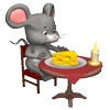 Mouse and arts emoji 🧀