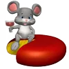 Эмодзи Mouse and arts 🍷
