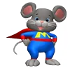 Mouse and arts emoji 🦸‍♂️