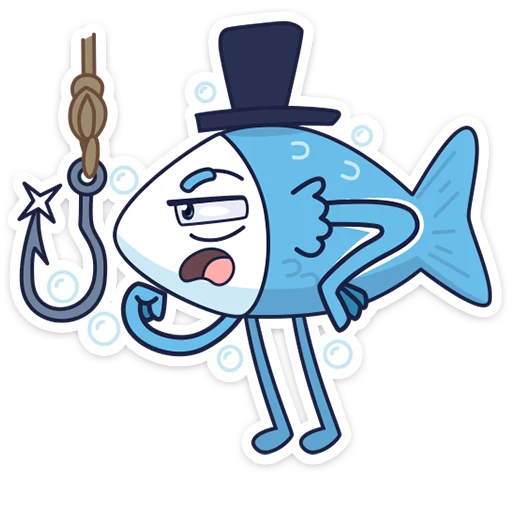 Стикер Telegram «mr. Fish » 🤔