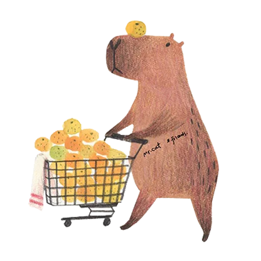 Эмодзи Mr. Capybara 🛒