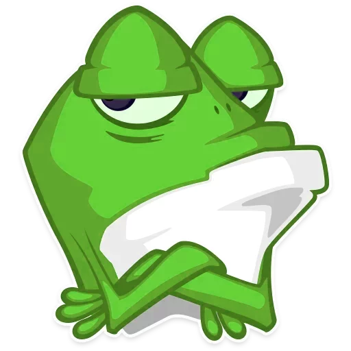 Telegram Sticker «Mr. Green Frogo» 😒