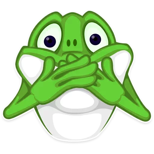 Mr. Green Frogo emoji 🙊