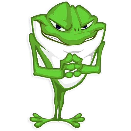 Telegram Sticker «Mr. Green Frogo» 😈