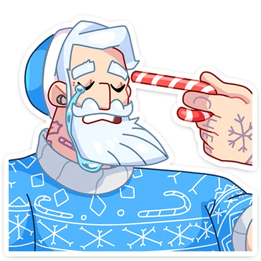 Telegram Sticker «Мистер Мороз » 😭