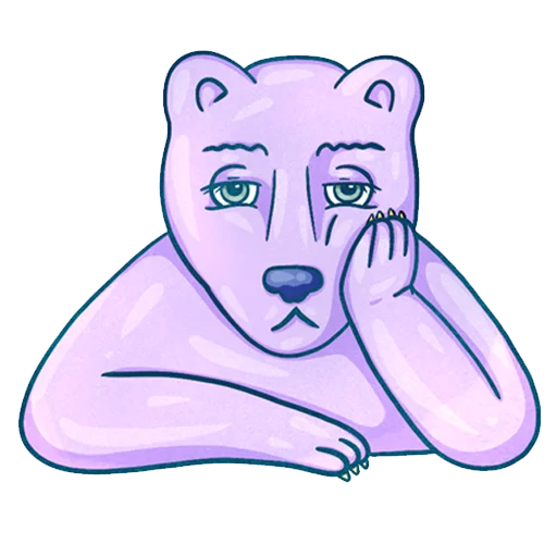 Telegram Sticker «Mrs. Purple» 😕