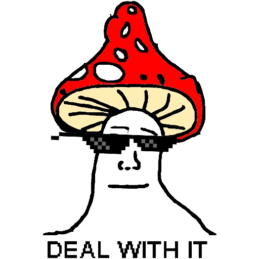 mushroom man sticker 😎