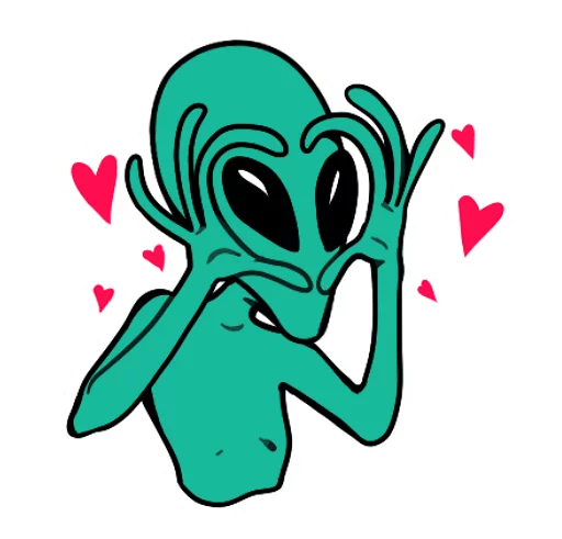 Telegram stiker «musically_alien» 
