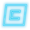 Эмодзи телеграм Neon Blue