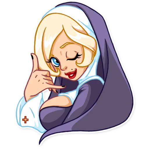 Naughty Nun emoji 🤙