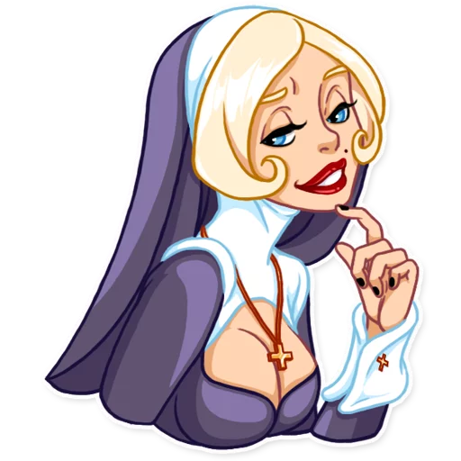 Эмодзи Naughty Nun 😏
