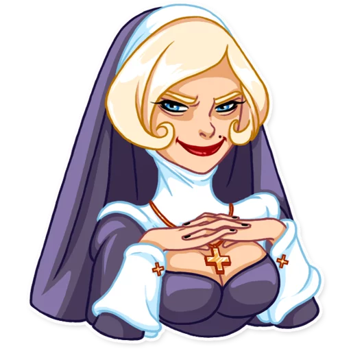 Эмодзи Naughty Nun 😈