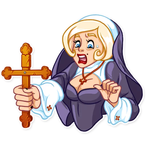 Эмодзи Naughty Nun 😰