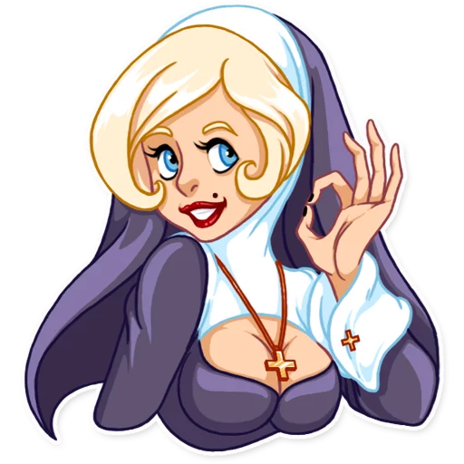 Эмодзи Naughty Nun 👌