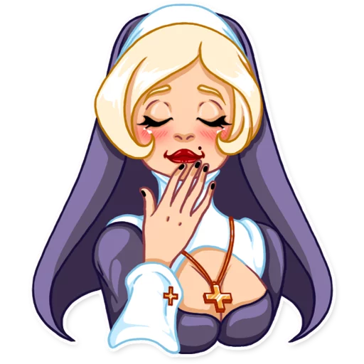 Стикер Telegram «Naughty Nun» 😊