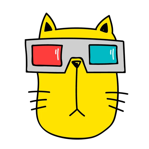 Нарисованный котик emoji 😠