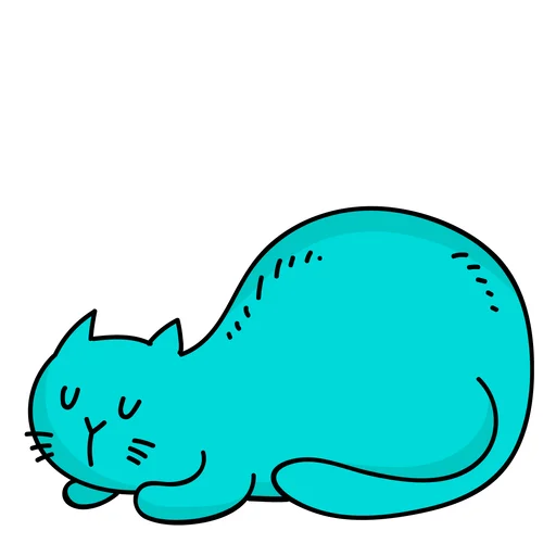 Нарисованный котик emoji 😧