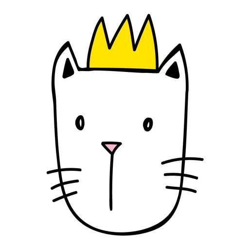 Нарисованный котик emoji 😲