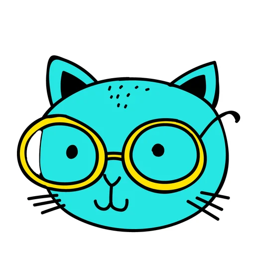 Нарисованный котик emoji 😶