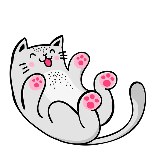 Нарисованный котик emoji 😧