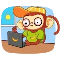 Monkey emoji 👩‍💻