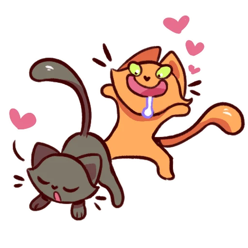 Telegram Sticker «Naughty Kittens» 🤤