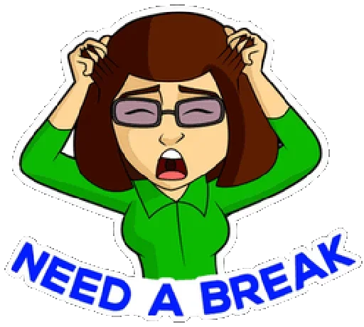 Telegram stiker «Need a Break» 🤯
