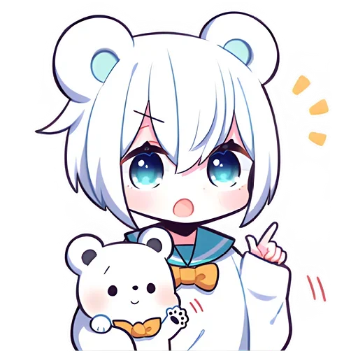 Polar Bear emoji ☝