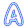 Telegram emoji Neon font | Неоновый шрифт