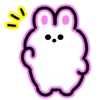 Neon Bunny emoji 🫡