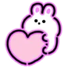 Neon Bunny emoji ❤️