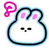 Neon Bunny emoji ❓