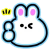Neon Bunny emoji 👍