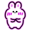 Neon Bunny emoji 😳